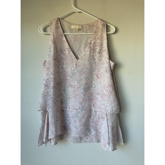 Etcetera Tops - Etcetera 100% Silk Chiffon Floral Sleeveless Top Size 6 Pink Great Condition​